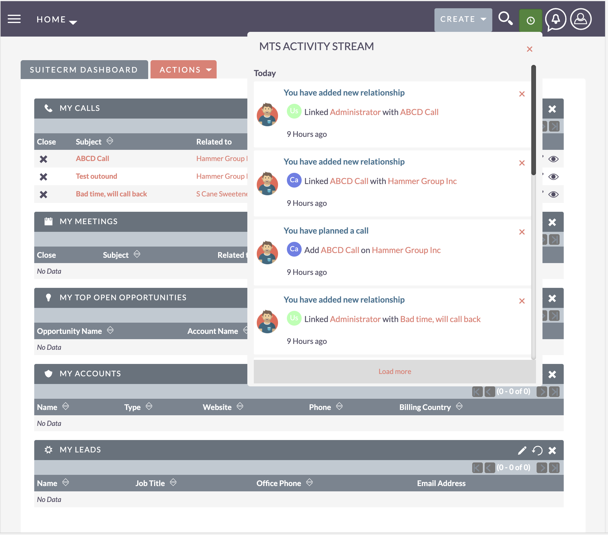 MTS Activity Stream screenshot #2