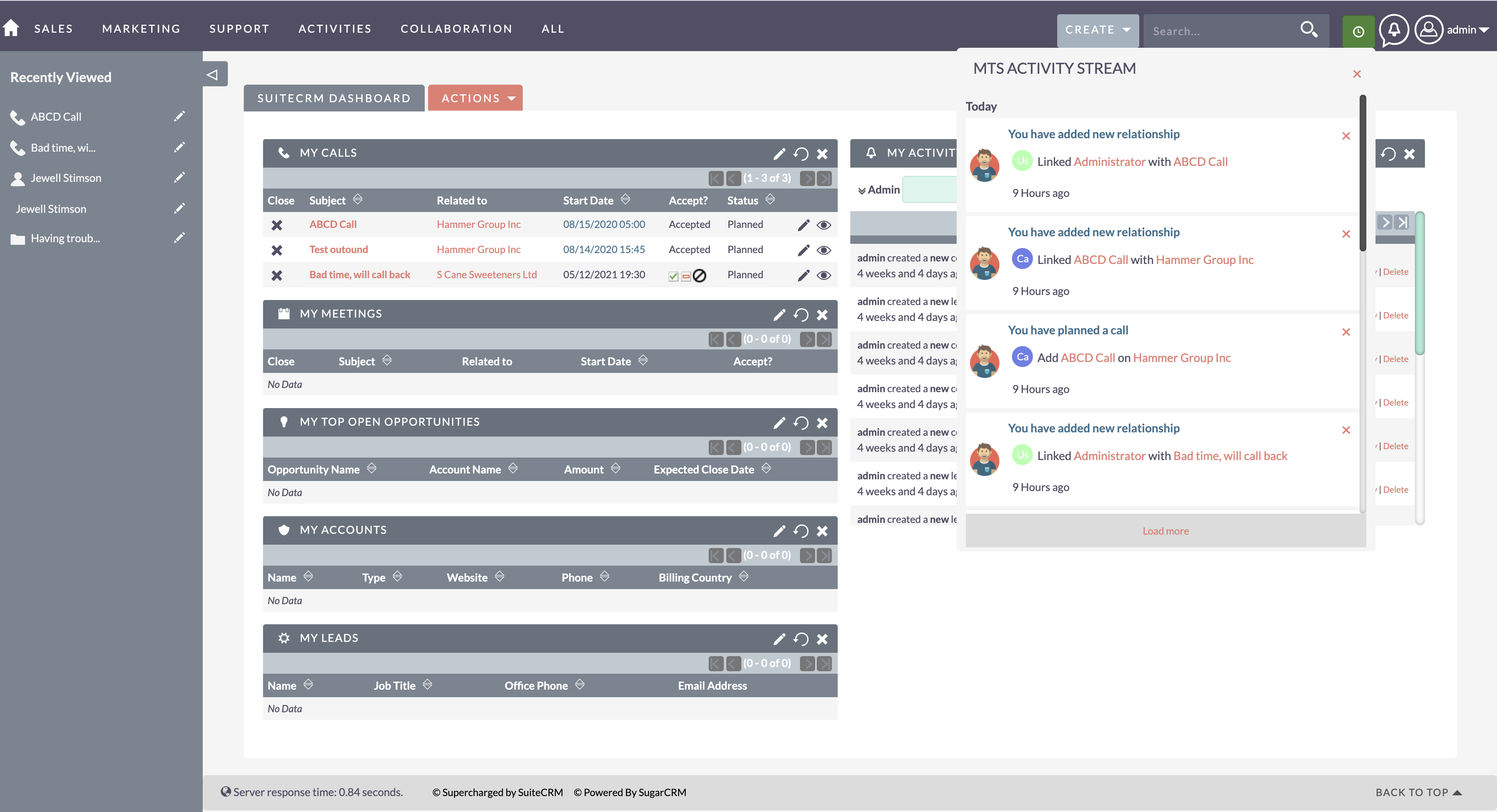 MTS Activity Stream screenshot #4