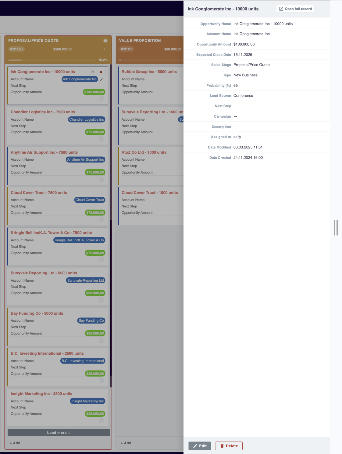 MTS Kanban for SuiteCRM screenshot #6
