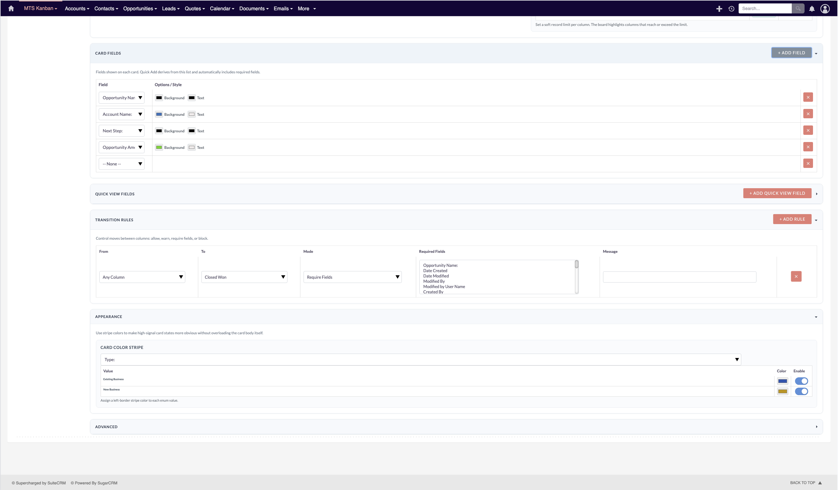 MTS Kanban for SuiteCRM screenshot #9