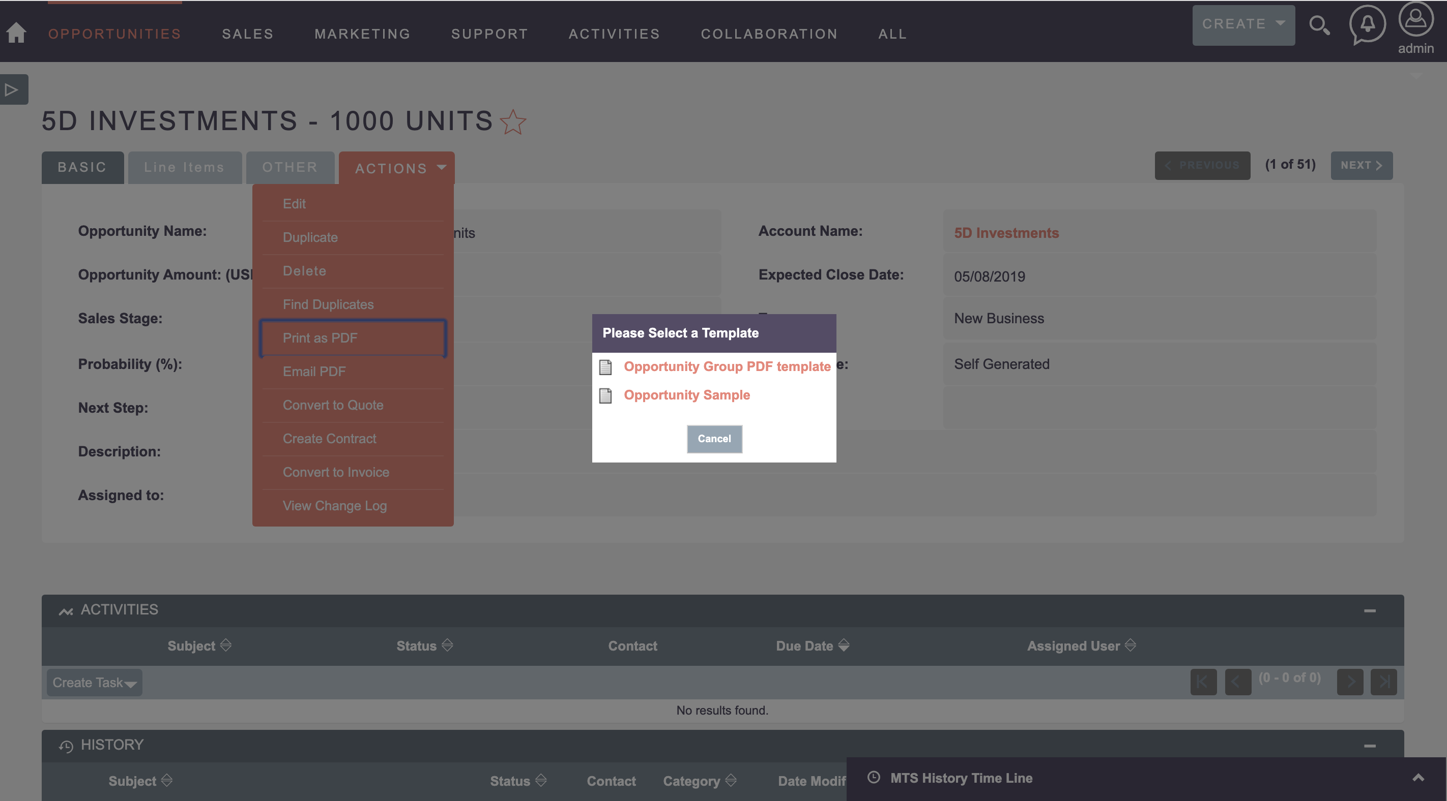 MTS Opportunity Line Items screenshot #2