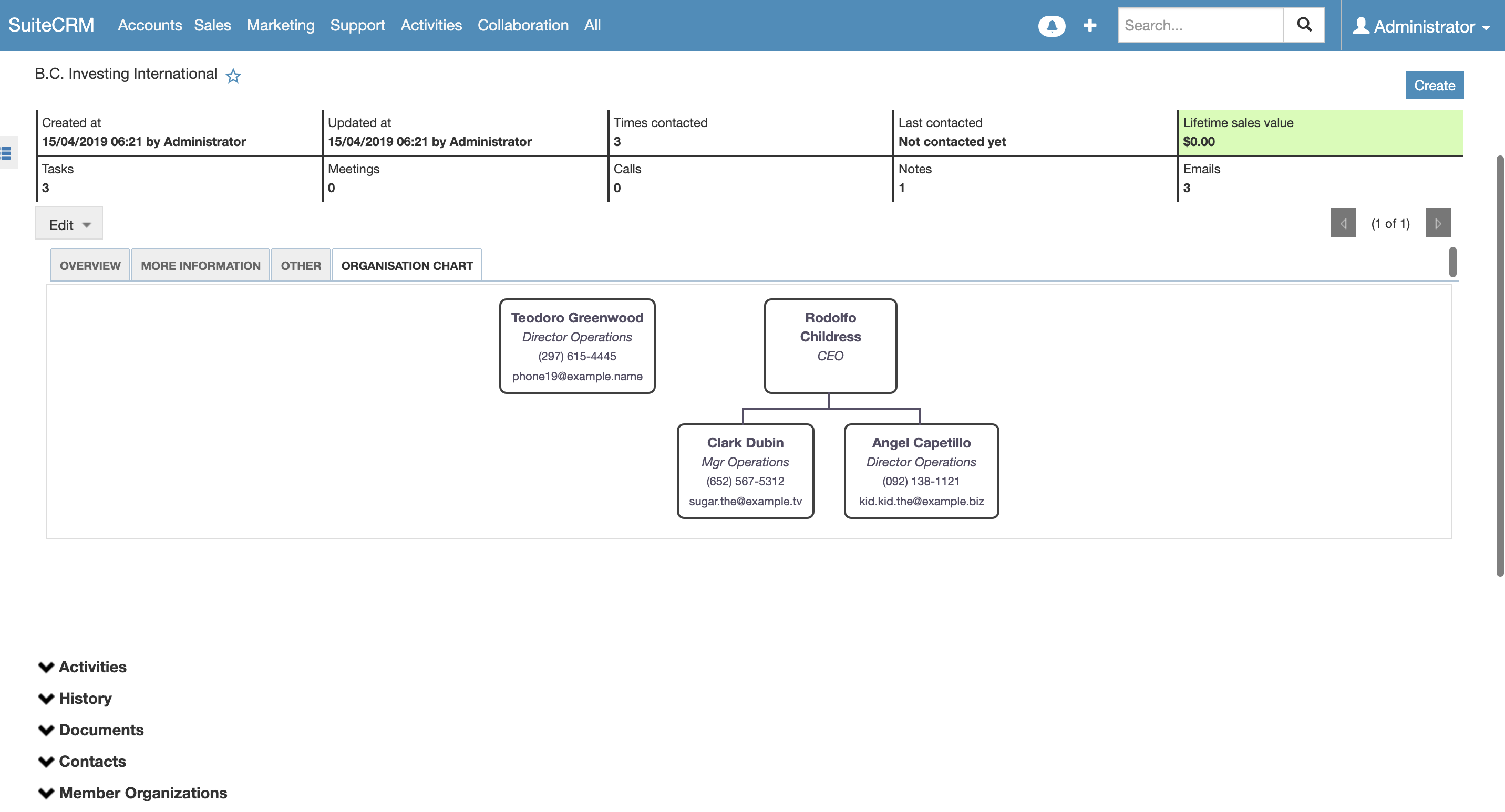 MTS Organisation Chart screenshot #1