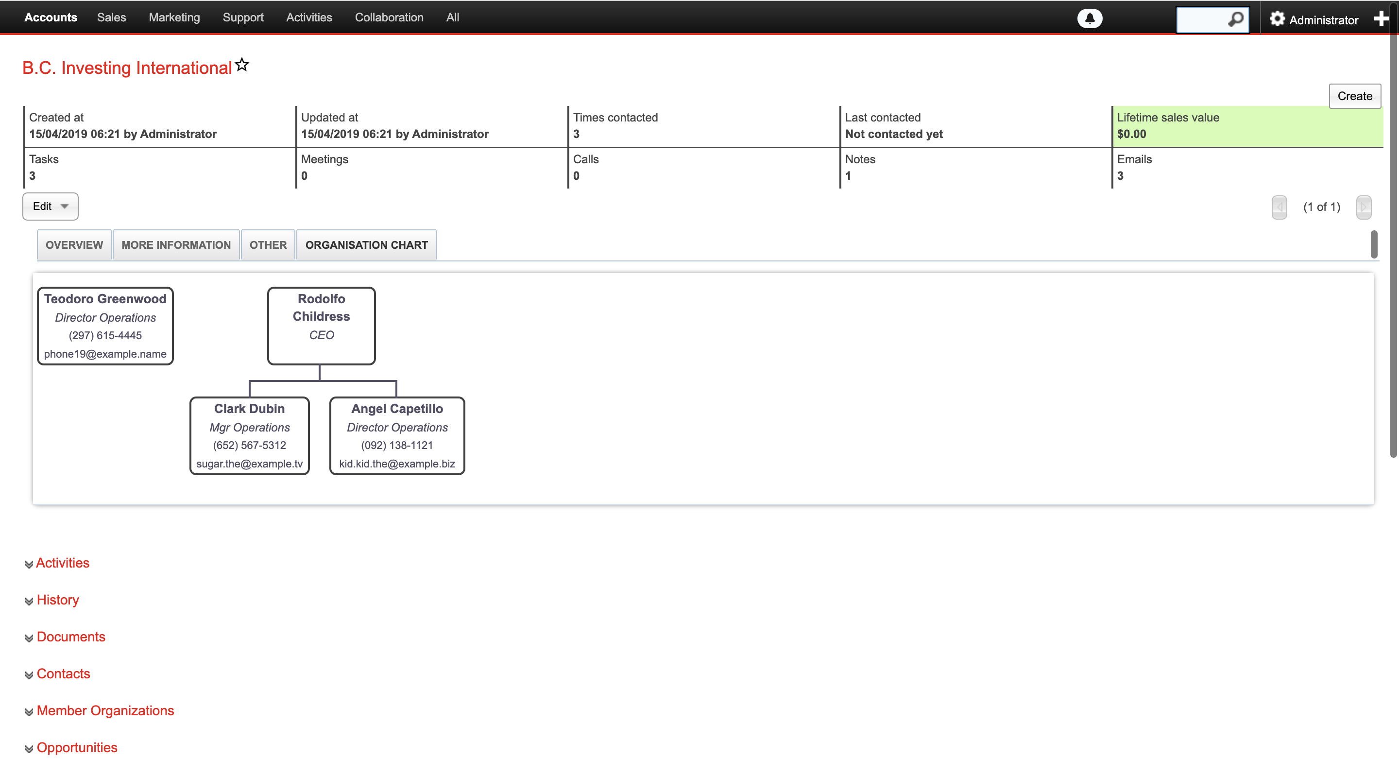 MTS Organisation Chart screenshot #2
