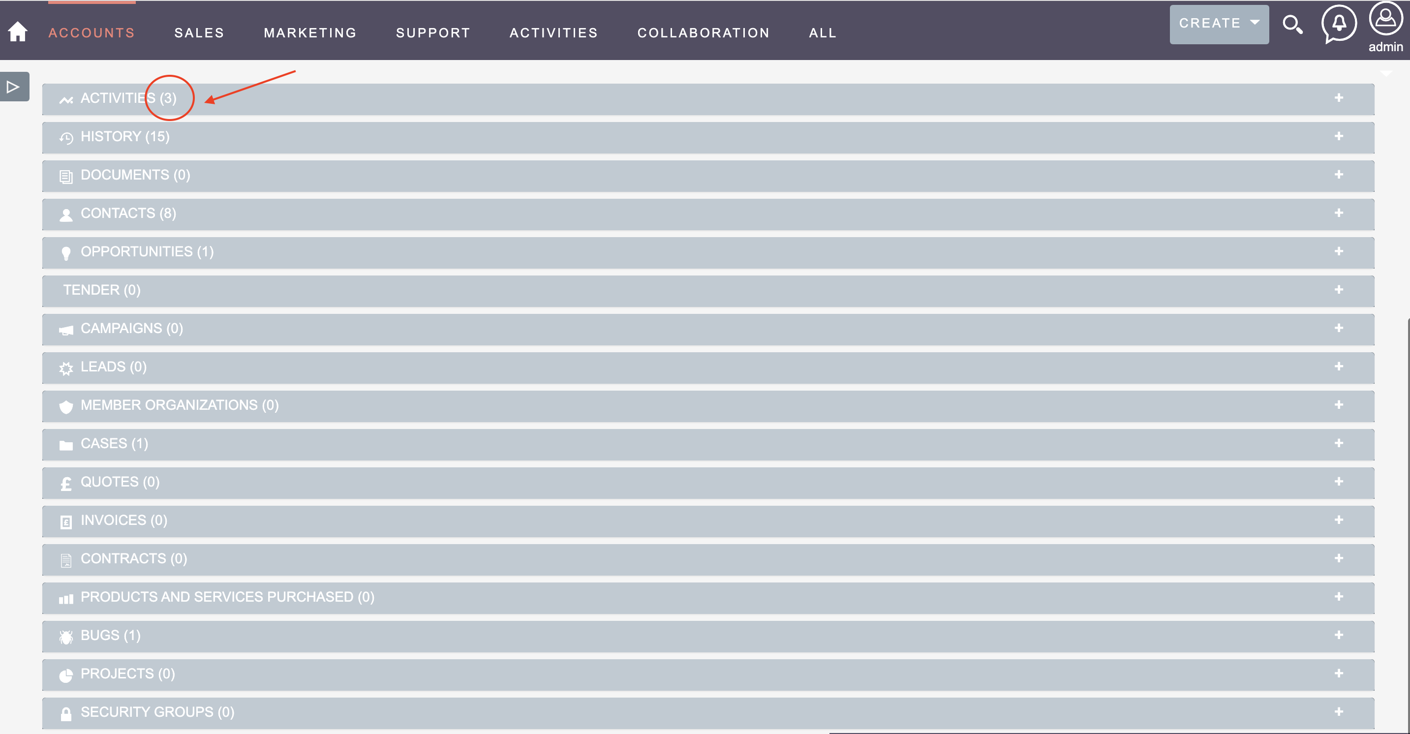 MTS Subpanel Record Counter screenshot #1