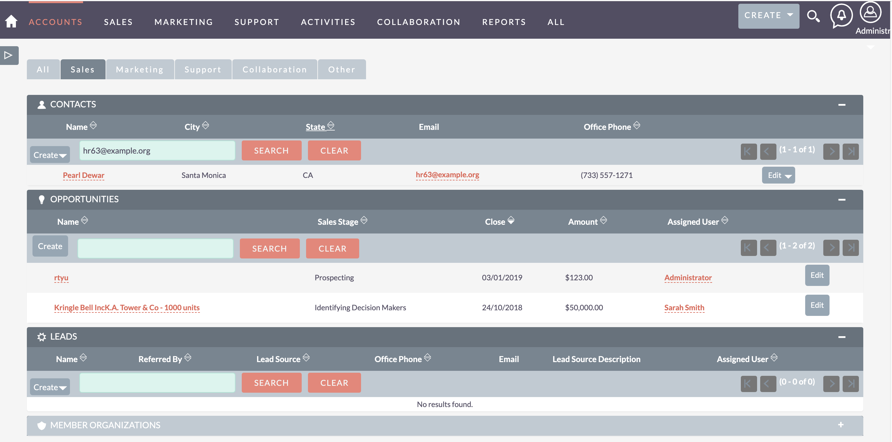 MTS SubPanel Search screenshot #1