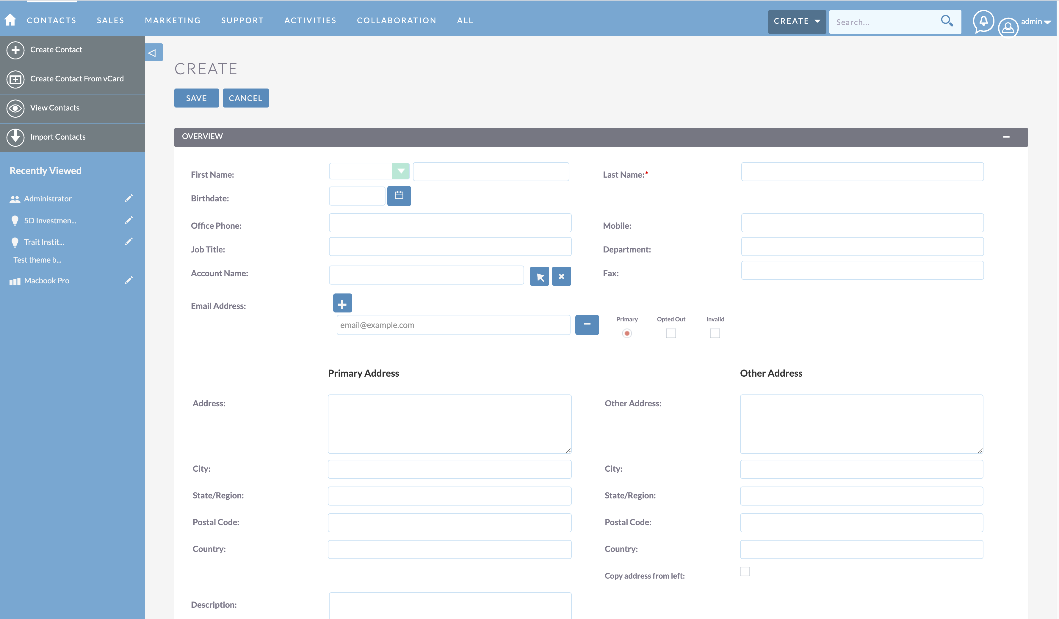 MTS Theme Builder (SuiteCRM 7) screenshot #1