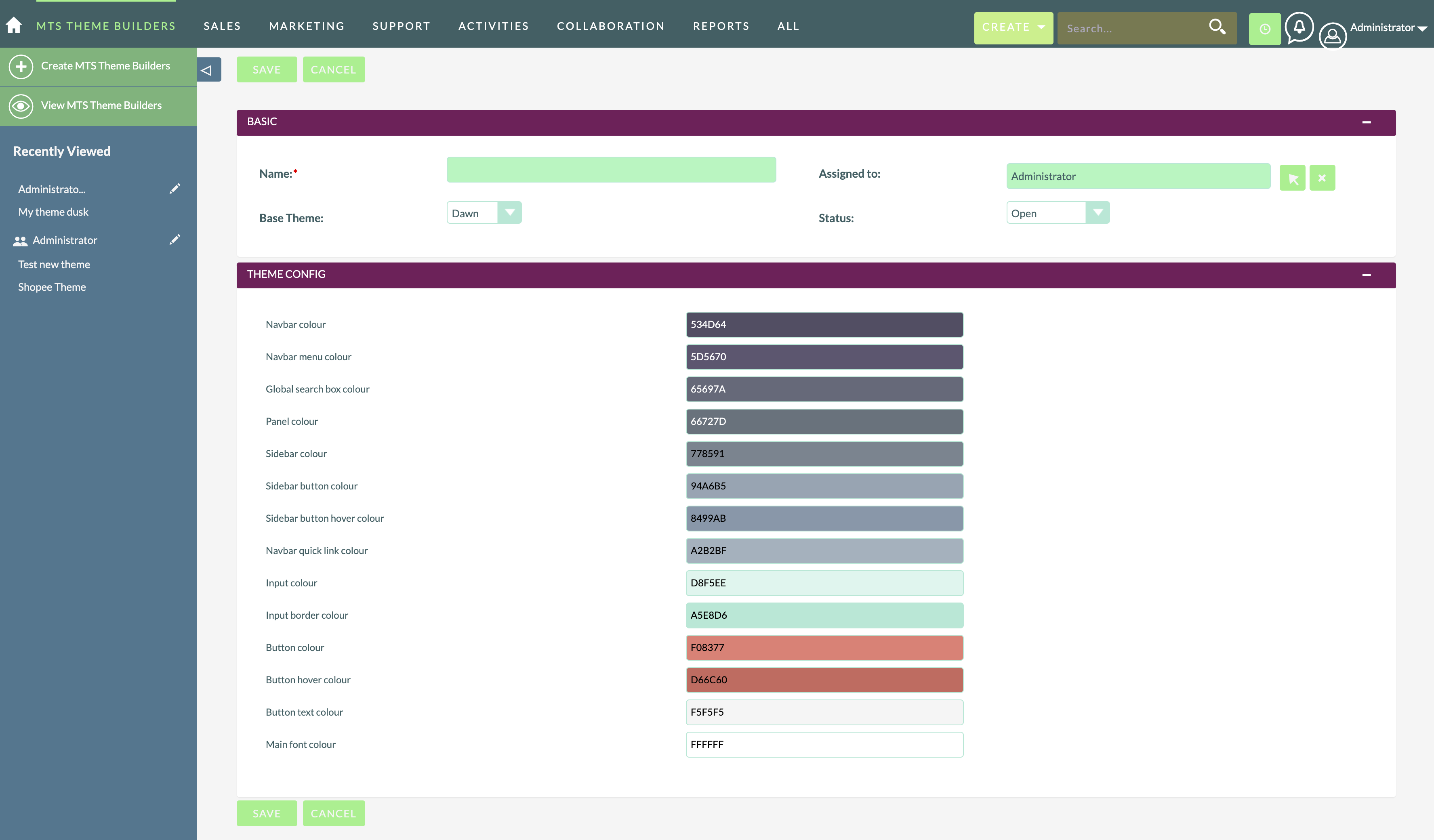 MTS Theme Builder (SuiteCRM 7) screenshot #4